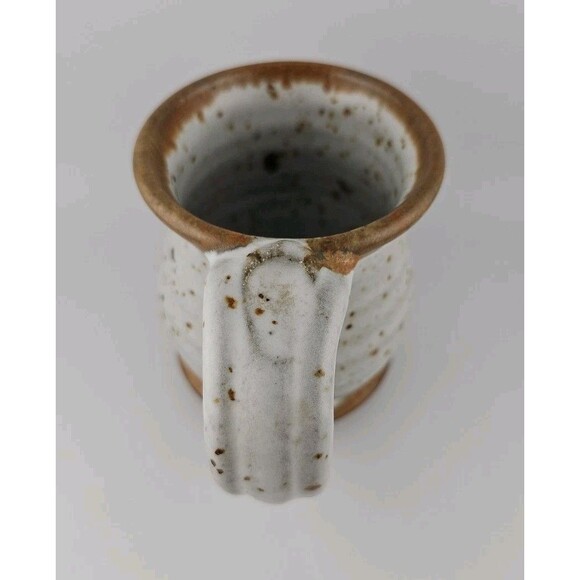 VTG MMS Mahon Ugly FD Funny Face Stoneware Pottery Mug Mustache Signed - Picture 6 of 14